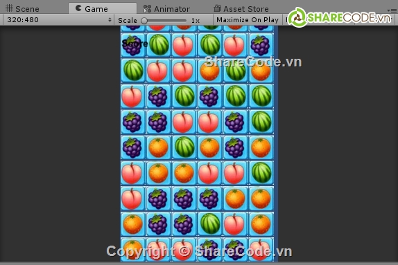 Game Nối hoa quả,Unity,candy crush saga,Nối hoa quả,fruit